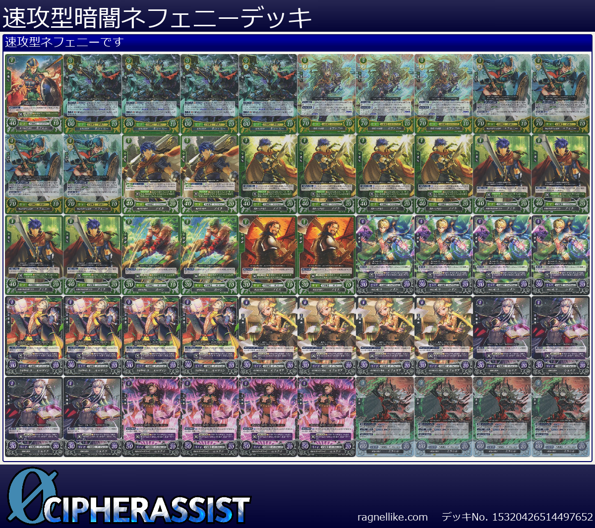 速攻型暗闇ネフェニーデッキ